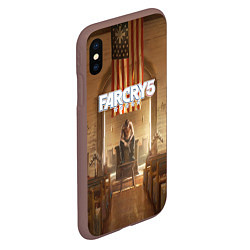 Чехол iPhone XS Max матовый Far Cry 5, цвет: 3D-коричневый — фото 2