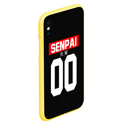 Чехол iPhone XS Max матовый Senpai 00: Black Style, цвет: 3D-желтый — фото 2