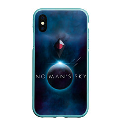 Чехол iPhone XS Max матовый No Man’s Sky: Dark Space, цвет: 3D-мятный