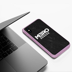 Чехол iPhone XS Max матовый Metro Exodus: Space Grey, цвет: 3D-сиреневый — фото 2