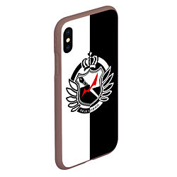 Чехол iPhone XS Max матовый MONOKUMA SCHOOL, цвет: 3D-коричневый — фото 2