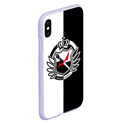 Чехол iPhone XS Max матовый MONOKUMA SCHOOL, цвет: 3D-светло-сиреневый — фото 2