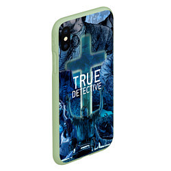 Чехол iPhone XS Max матовый True Detective: Religion, цвет: 3D-салатовый — фото 2