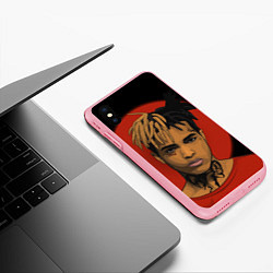 Чехол iPhone XS Max матовый XXXTentacion: Red Sun, цвет: 3D-баблгам — фото 2