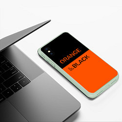 Чехол iPhone XS Max матовый Orange Is the New Black, цвет: 3D-салатовый — фото 2