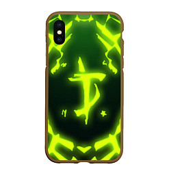 Чехол iPhone XS Max матовый DOOM Covered, цвет: 3D-коричневый