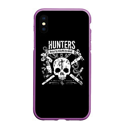 Чехол iPhone XS Max матовый Hunters: What Yours is Mine, цвет: 3D-фиолетовый
