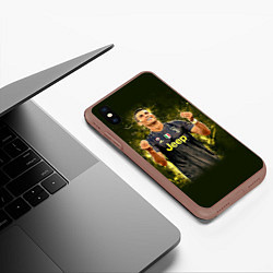 Чехол iPhone XS Max матовый Ronaldo: Juve Sport, цвет: 3D-коричневый — фото 2