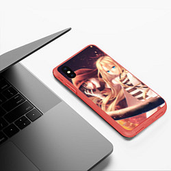 Чехол iPhone XS Max матовый Satsuriku no Tenshi, цвет: 3D-красный — фото 2