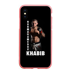 Чехол iPhone XS Max матовый Хабиб: Дагестанский борец, цвет: 3D-баблгам