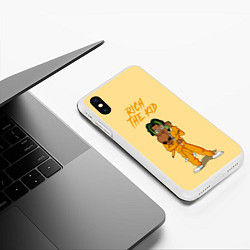 Чехол iPhone XS Max матовый Rich The Kid, цвет: 3D-белый — фото 2