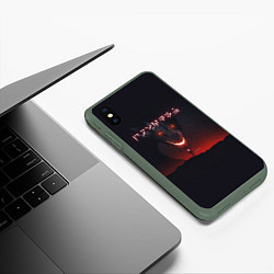 Чехол iPhone XS Max матовый TES: Hell Dragon, цвет: 3D-темно-зеленый — фото 2