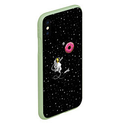 Чехол iPhone XS Max матовый Homer Spaceman, цвет: 3D-салатовый — фото 2