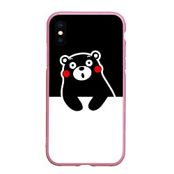 Чехол iPhone XS Max матовый Kumamon Surprised, цвет: 3D-розовый