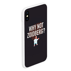 Чехол iPhone XS Max матовый Why not Zoidberg?, цвет: 3D-белый — фото 2