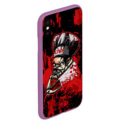 Чехол iPhone XS Max матовый Pudge Chef, цвет: 3D-фиолетовый — фото 2