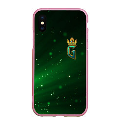 Чехол iPhone XS Max матовый GWENT Logo, цвет: 3D-розовый