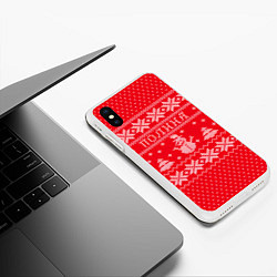 Чехол iPhone XS Max матовый Новогодняя Полина, цвет: 3D-белый — фото 2