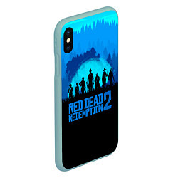 Чехол iPhone XS Max матовый RDR 2: Blue Style, цвет: 3D-мятный — фото 2