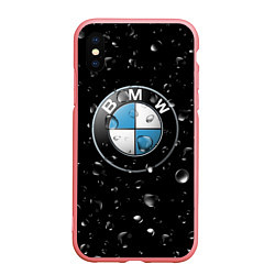 Чехол iPhone XS Max матовый BMW под Дождём, цвет: 3D-баблгам
