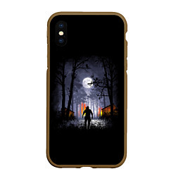 Чехол iPhone XS Max матовый RDR 2: Black Cowboy, цвет: 3D-коричневый