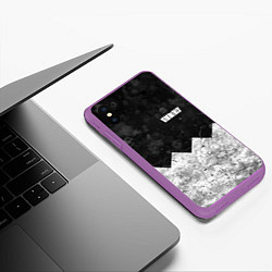 Чехол iPhone XS Max матовый BONES: SESH Team, цвет: 3D-фиолетовый — фото 2