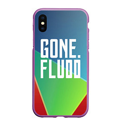 Чехол iPhone XS Max матовый GONE Fludd, цвет: 3D-фиолетовый