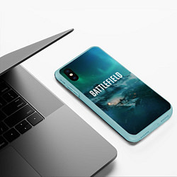 Чехол iPhone XS Max матовый Battlefield: Sea Force, цвет: 3D-мятный — фото 2
