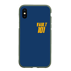 Чехол iPhone XS Max матовый VAULT 101, цвет: 3D-темно-зеленый