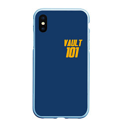 Чехол iPhone XS Max матовый VAULT 101, цвет: 3D-голубой