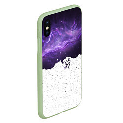 Чехол iPhone XS Max матовый Fortnite: Llama Space, цвет: 3D-салатовый — фото 2