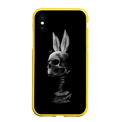 Чехол iPhone XS Max матовый Череп Заи, цвет: 3D-желтый