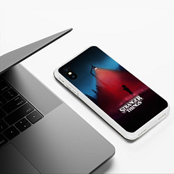 Чехол iPhone XS Max матовый Stranger Things: Red Lantern, цвет: 3D-белый — фото 2