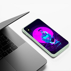 Чехол iPhone XS Max матовый Akali KDA, цвет: 3D-салатовый — фото 2