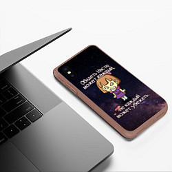 Чехол iPhone XS Max матовый Обидеть Настю, цвет: 3D-коричневый — фото 2