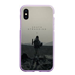 Чехол iPhone XS Max матовый Death Stranding, цвет: 3D-сиреневый