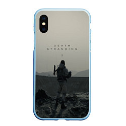 Чехол iPhone XS Max матовый Death Stranding, цвет: 3D-голубой