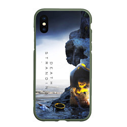 Чехол iPhone XS Max матовый Death Stranding: Exclusive, цвет: 3D-темно-зеленый