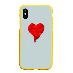 Чехол iPhone XS Max матовый Kanye West: Heartbreak, цвет: 3D-желтый