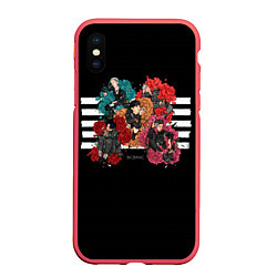 Чехол iPhone XS Max матовый Big Bang Tropical, цвет: 3D-красный