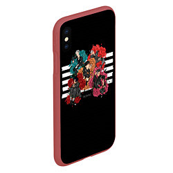 Чехол iPhone XS Max матовый Big Bang Tropical, цвет: 3D-красный — фото 2