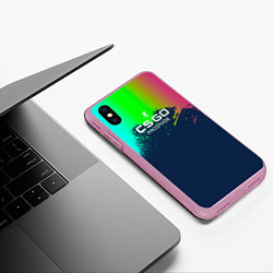 Чехол iPhone XS Max матовый MP5 Phosphor - Фосфор, цвет: 3D-розовый — фото 2