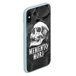 Чехол iPhone XS Max матовый Memento Mori, цвет: 3D-голубой — фото 2