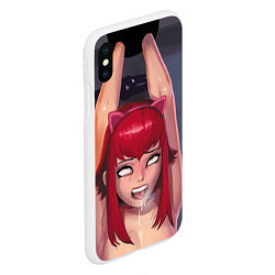 Чехол iPhone XS Max матовый Ahegao, цвет: 3D-белый — фото 2