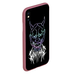 Чехол iPhone XS Max матовый Ghostemane, цвет: 3D-малиновый — фото 2