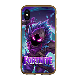 Чехол iPhone XS Max матовый Fortnite, цвет: 3D-коричневый