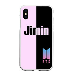 Чехол iPhone XS Max матовый BTS Jimin, цвет: 3D-белый