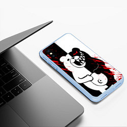 Чехол iPhone XS Max матовый MONOKUMA, цвет: 3D-голубой — фото 2