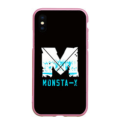 Чехол iPhone XS Max матовый MONSTA X, цвет: 3D-розовый
