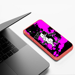Чехол iPhone XS Max матовый MONOKUMA Puhuhuhu, цвет: 3D-красный — фото 2